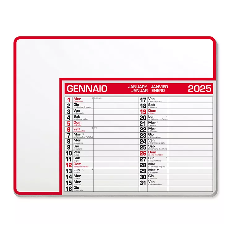 CALENDAR PAD EDGE PA782 Confezione da 100