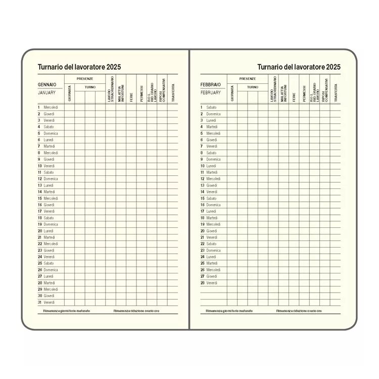 AGENDA GIORNALIERA PB544 Confezione da 20