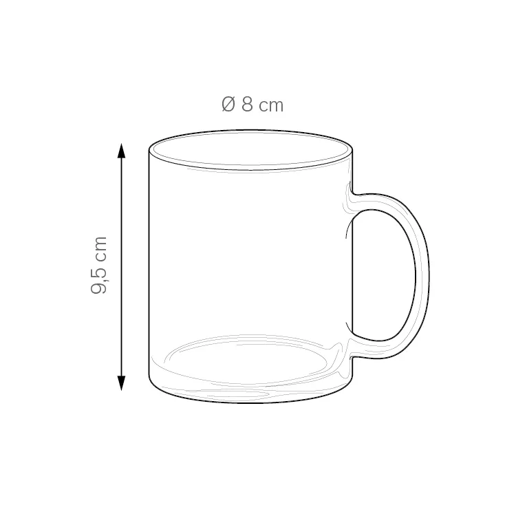 GLASS COLOR MUG PC365 Confezione da 48