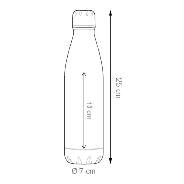 STEEL MAT BOTTLE 500 PC414 Confezione da 1