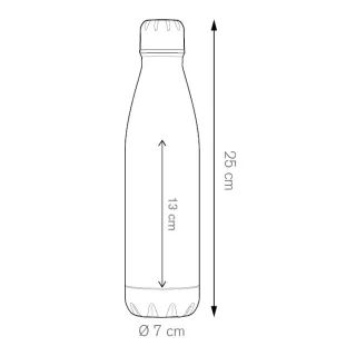 STEEL MAT BOTTLE 500 PC414 Confezione da 1