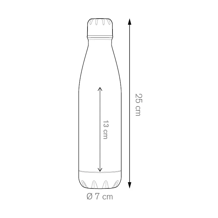 STEEL MAT BOTTLE 500 PC414 Confezione da 1