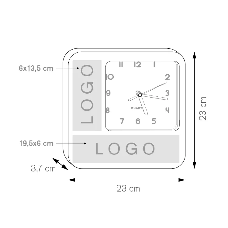 SQUARE CLOCK PF706 Confezione da 1