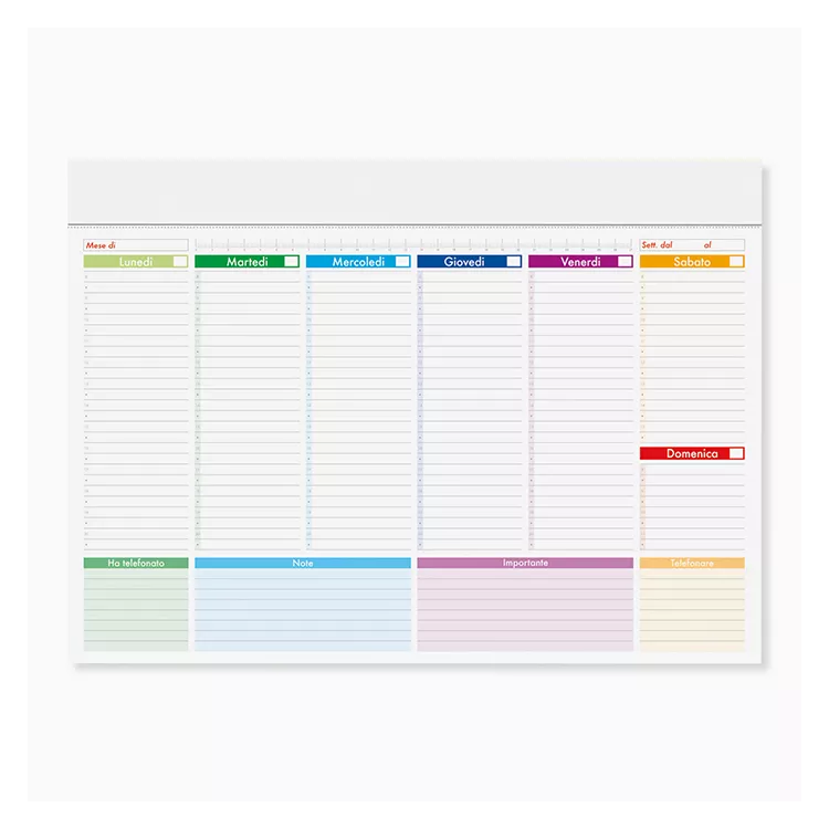 MINI PLANNING MULTICOLOR PA806 Confezione da 25